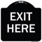 Signmission Parking Lot Exit Here Heavy-Gauge Aluminum Architectural Sign, 18" L, 18" H, BW-1818-23424 A-DES-BW-1818-23424 - alternate 1